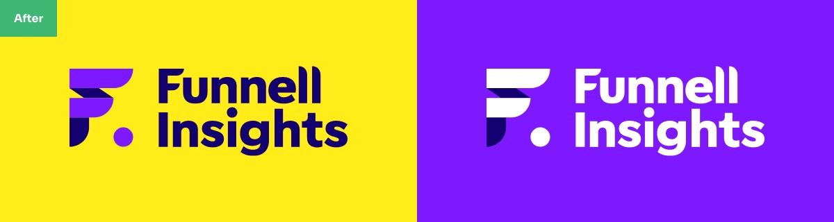 Examples of new logos for Funnell Insights.
