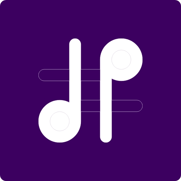 Sonata06.jpg Construction showing music notes within the logo mark